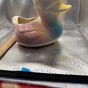 Shawnee Multicolor Ceramic Duck Planter